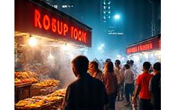 Night market food experience Singapore street food